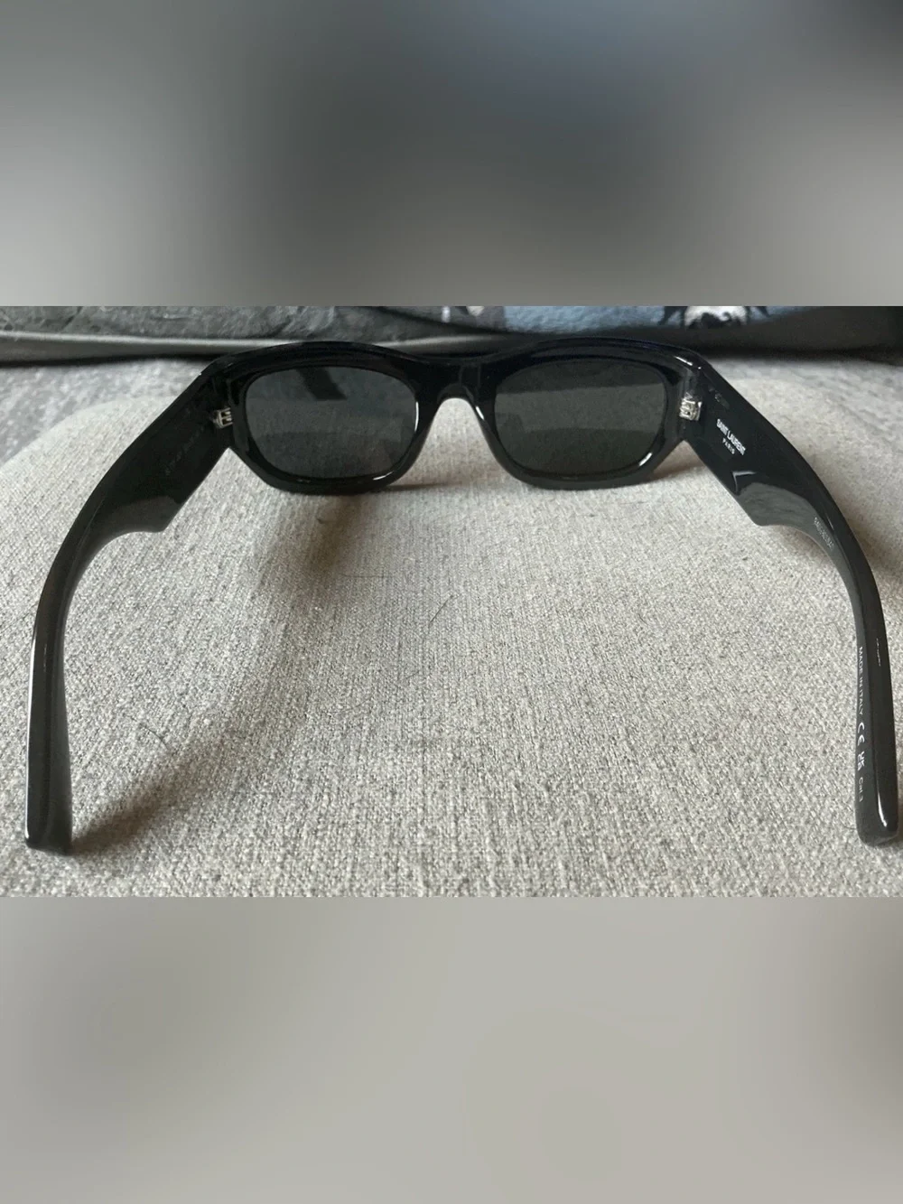 Saint Laurent Black SL 713 Rectangular Men’s Sunglasses